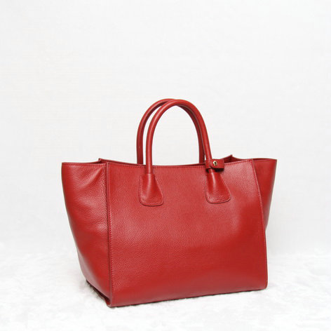 2014 Prada original grainy calfskin tote bag BN2626 red for sale